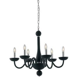 LUCE DESIGN Suspension E14 Alfiere 230V 178x59x74cm noir - I-ALFIERE-6 NERO