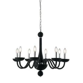 LUCE DESIGN Suspension E14 Alfiere 230V 178x59x74cm noir - I-ALFIERE-8 NERO