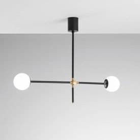 LUCE DESIGN Suspension E14 Antitesi 230V 91x73,6x18cm noir or - I-ANTITESI-S2