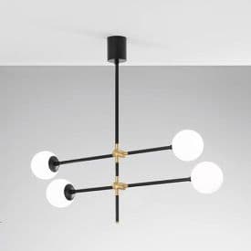 LUCE DESIGN Suspension E14 Antitesi 230V 105,9x85x19,8cm noir or - I-ANTITESI-S4