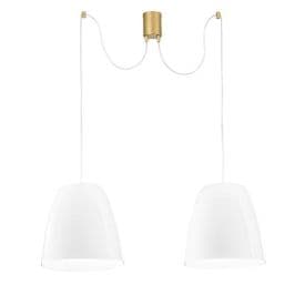 LUCE DESIGN Suspension E27 Ares 230V 250x35x35cm blanc - I-ARES-S2-BCO