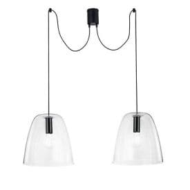 LUCE DESIGN Suspension E27 Ares 230V 250x35x35cm transparrent - I-ARES-S2-TR