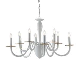 LUCE DESIGN Suspension E14 Armstrong 230V 150x92x53cm blanc - I-ARMSTRONG-10 BCO