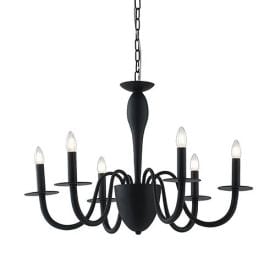 LUCE DESIGN Suspension E14 Armstrong 230V 150x78x53cm noir - I-ARMSTRONG-6 NER