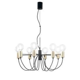 LUCE DESIGN Suspension E27 Axon 230V 143x66x25,6cm noir or - I-AXON-S8