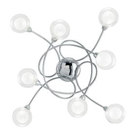 LUCE DESIGN Plafonnier G9 Blog octuple 230V 66x66x20cm chrome - I-BLOG-PL8