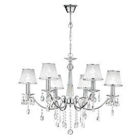 LUCE DESIGN Suspension E14 Boeme 230V 100x68x68cm chrome - I-BOEME-6