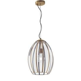 LUCE DESIGN Suspension E27 Chester 230V 41,5x30x30cm laiton - I-CHESTER-XL