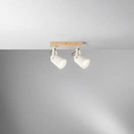 LUCE DESIGN Applique E14 Eda 230V 16,7x26,7x6cm bois blanc  - I-EDA-AP2