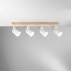 LUCE DESIGN Applique E14 Eda 230V 16,7x68,7x6cm bois blanc  - I-EDA-AP4