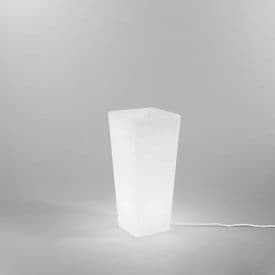 INTEC Vase lumineux E27 Geco 230V 60x28x28cm blanc - sans ampoule - I-GECO-VASO-E-Q-L