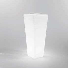 INTEC Vase lumineux E27 Geco 230V 90x38x38cm blanc - sans ampoule - I-GECO-VASO-E-Q-XL