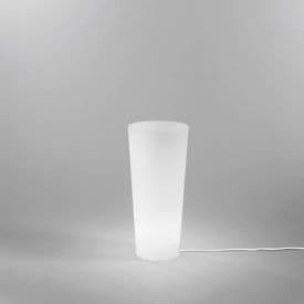 INTEC Vase lumineux E27 Geco 230V 60x28x28cm blanc - sans ampoule - I-GECO-VASO-E-R-L