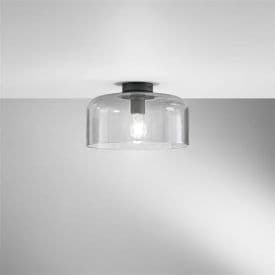 LUCE DESIGN Plafonnier E27 Gibus 230V Ø30x23cm gris - I-GIBUS-PL30 GR