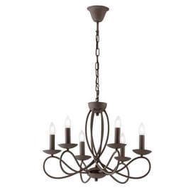 LUCE DESIGN Suspension E14 Ginevra 230V 120x56x42cm bronze - I-GINEVRA-6