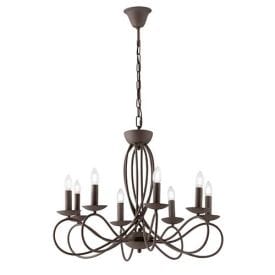 LUCE DESIGN Suspension E14 Ginevra 230V 120x70x42cm bronze - I-GINEVRA-8