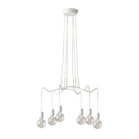 LUCE DESIGN Suspension E27 Habitat 230V 120x66x66cm blanc - I-HABITAT-S6 BCO