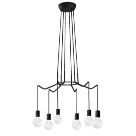 LUCE DESIGN Suspension E27 Habitat 230V 120x66x66cm noir - I-HABITAT-S6 NER