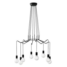 LUCE DESIGN Suspension E27 Habitat 230V 120x85x85cm noir - I-HABITAT-S8 NER