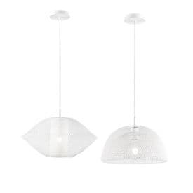 LUCE DESIGN Suspension E27 Harem 230V 150x40x21cm blanc - I-HAREM-S40