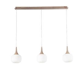 LUCE DESIGN Suspension E14 Jaipur 230V 150x97x14cm bois blanc  - I-JAIPUR-SQ3-BCO