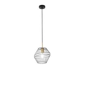 LUCE DESIGN Suspension E27 Kiko 230V Ø25x150cm noir or - I-KIKO-S25