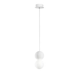 LUCE DESIGN Suspension G9 Kiss 230V 120x5x10cm blanc - I-KISS-S1