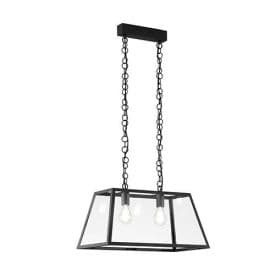 LUCE DESIGN Suspension E27 Lexington 230V 120x27x30cm noir - I-LEXINGTON-S2