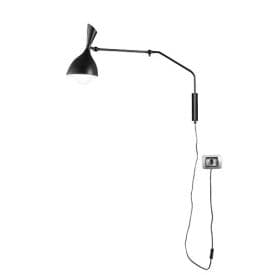 LUCE DESIGN Applique E27 Morgan 230V 75x53x18cm noir - I-MORGAN-AP-NER