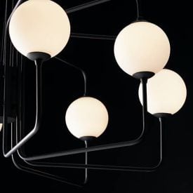 LUCE DESIGN Suspension G9 Neutron 230V 125x77x77cm noir - I-NEUTRON-S8