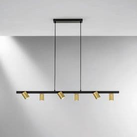 LUCE DESIGN Suspension GU10 Nizza 230V 150x110x15cm noir or - I-NIZZA-S6