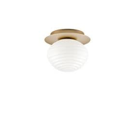 LUCE DESIGN Plafonnier E27 Ripple 230V Ø20x17cm or - I-RIPPLE-PL20-ORO