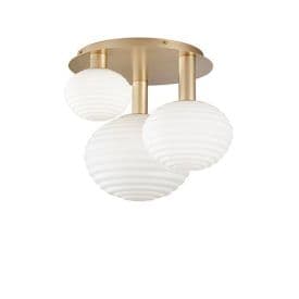 LUCE DESIGN Plafonnier E27 Ripple 230V Ø53,5x48cm or - I-RIPPLE-PL3-ORO