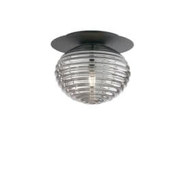 LUCE DESIGN Plafonnier E27 Ripple 230V Ø35x28cm noir - I-RIPPLE-PL35-NER