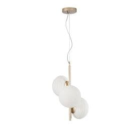 LUCE DESIGN Suspension E27 Ripple 230V Ø32,5x165cm or - I-RIPPLE-S3-ORO