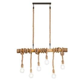 LUCE DESIGN Suspension E27 Rope 230V 150x100x100cm beige - I-ROPE-S6