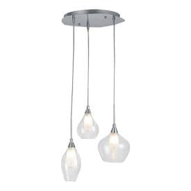 LUCE DESIGN Suspension G9 Skyline 230V 120x35x22,5cm transparrent - I-SKYLINE-S3