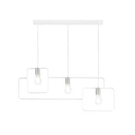 LUCE DESIGN Suspension E27 Smith 230V 150x88,5x5cm blanc - I-SMITH-S3-BCO