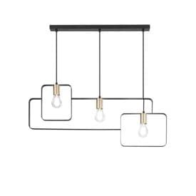 LUCE DESIGN Suspension E27 Smith 230V 150x89x10cm noir - I-SMITH-S3