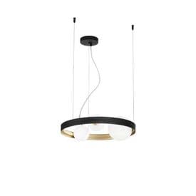 LUCE DESIGN Suspension G9 Sonetto 230V Ø45x150cm noir or - I-SONETTO-S3