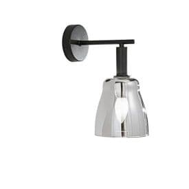 LUCE DESIGN Applique E14 Weizen 230V Ø14x29cm noir chrome - I-WEIZEN-AP