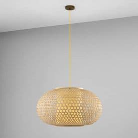 LUCE DESIGN Suspension E27 Zen 230V 120x60x35cm bois - I-ZEN-S-XXL