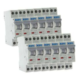 IKEPE Lot de 12 disjoncteurs 10A Ph+N courbe C 4.5kA 230V - IKE823291-L12