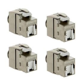 IKEPE Lot de 4 connecteurs RJ45 Grade 2TV  femelle Categorie 6 STP