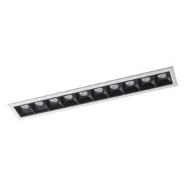 INTEC Spot encastrable LED Sinkro 230V 10x2W 2260lm 4000K 4,5x28x4,9cm noir - INC-SINKRO-20M