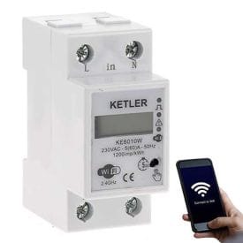 KETLER Compteur d'énergie wifi 60A monophasé - KE6010W