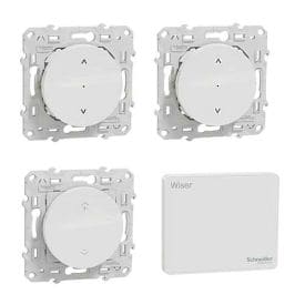 SCHNEIDER Wiser Kit interrupteurs pour volet roulant connecté + passerelle wifi/Zigbee génération 2 - SCHKITS520567W