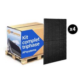 Kit complet triphasé 4 panneaux avec micro onduleur APSYSTEMS