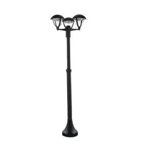 INTEC Lampadaire d'éclairage extérieur LED Megan 230V 12W 3900lm 4000K 190x70x70cm noir - LANT-MEGAN-P3