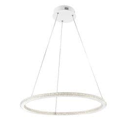 LUCE DESIGN Suspension LED Bryant 230V 45W 5800lm 4000K Ø60x150cm blanc - LED-BRYANT-S1